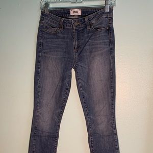 Paige Mid-light distressed skinny jeans